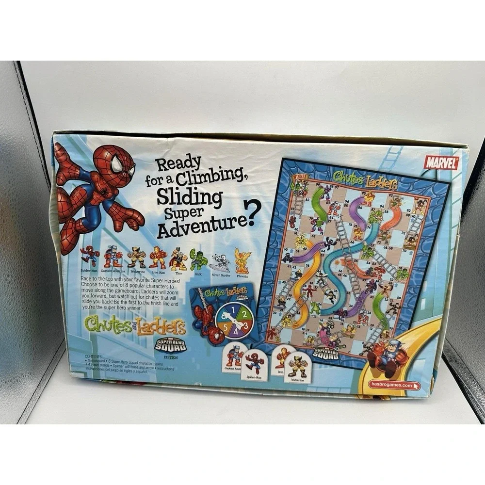 2008 Super Hero Squad Chutes And Ladders by Milton Bradley Preschool Board Game‎